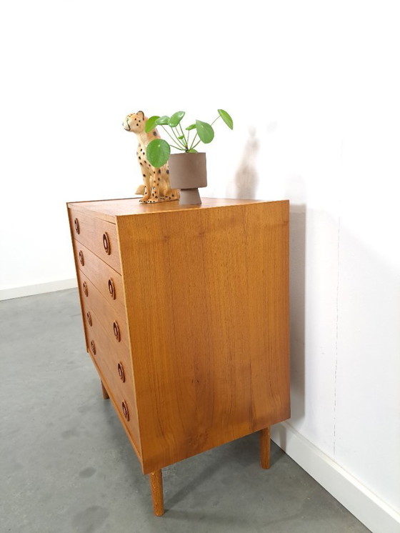 Image 1 of Dänische Teakholzkommode mit 5 Schubladen