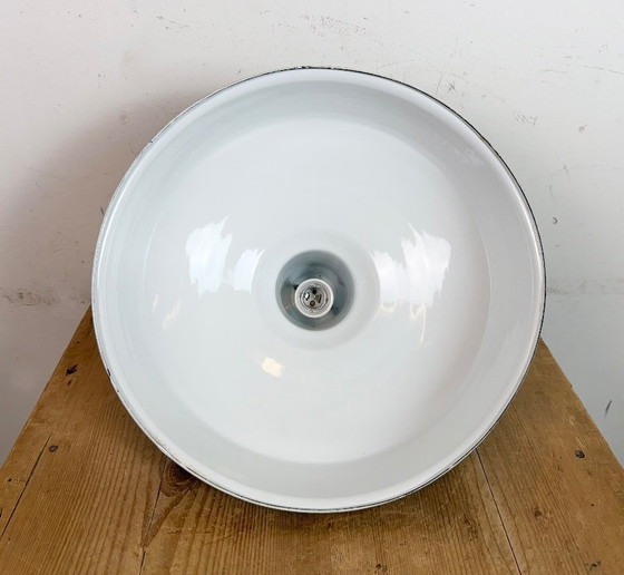 Image 1 of Lampada a sospensione in smalto verde industriale della Jackson Electrical Co., anni '60