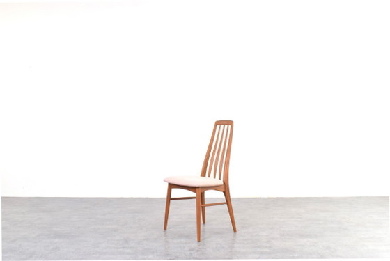 Image 1 of Sillas de comedor Mid-Century de teca y lana Eva de Niels Koefoed para Koefoed Hornslet, años 60. Juego de 4