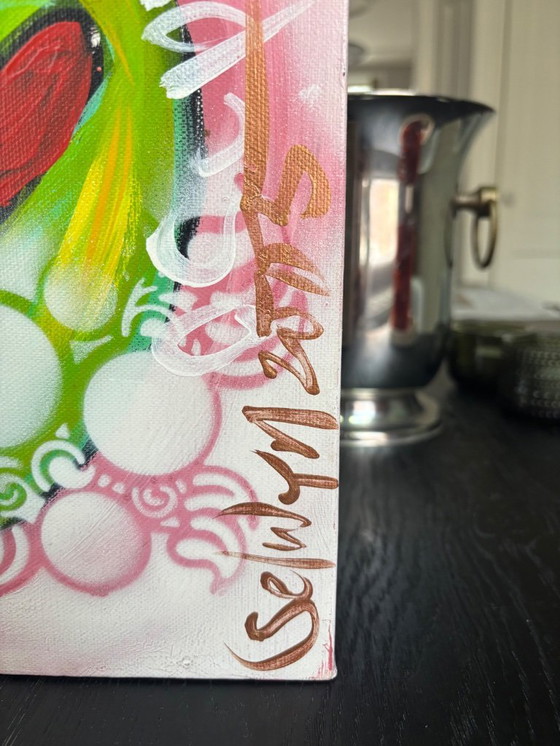 Image 1 of Selwyn Senatorie Acryl auf Leinwand Unikat 30x30x4