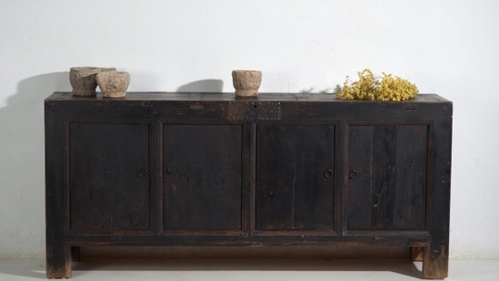 Buffet bas ancien peint en bois d'orme – Chine, circa 1900 (photo 3 of 40)