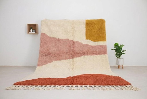 Tapis beni ouraine marocain d’atlas traditionnelle 2,5/3,5 m