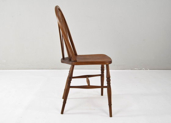 Image 1 of Windsor Antike frühe 20. englische viktorianische Esszimmerstühle, Satz von vier