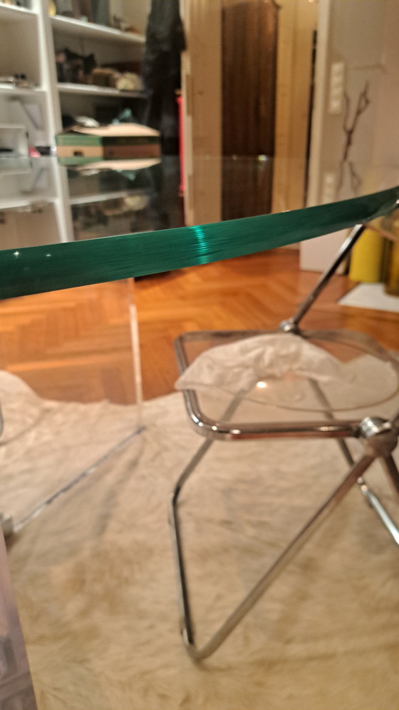 Image 1 of Table en verre vintage de style Jacques Dumond