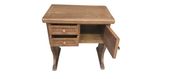Image 1 of Vintage Space-Saving Wooden Book-Shaped Coffee Table with Drawers and Compartment