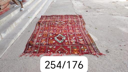 Handgeknoopt Berber kleed wol 254x176cm