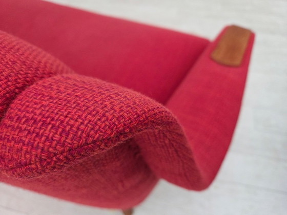 Image 1 of Dänisches 2-Sitzer-Sofa aus den 1970er Jahren, Möbelstoff, Teakholz.