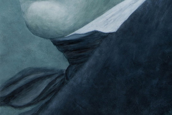 Image 1 of Evelyne Baget  Détail peint sur toile d’après Girodet. Contemporain