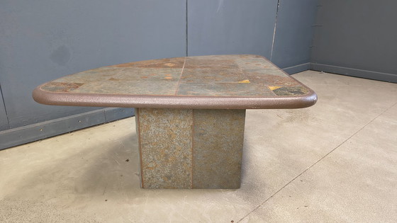 Image 1 of Vintage triangular brutalist coffee table, 1970s