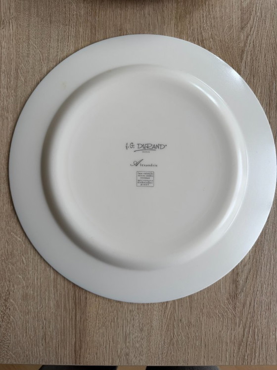 Image 1 of Assiettes plates en porcelaine J.G. Durand