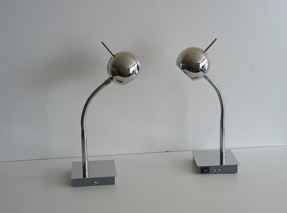 Image 1 of Eyeball Bedside Lamps / Wall Lamps / Ceiling Lamp - Vintage