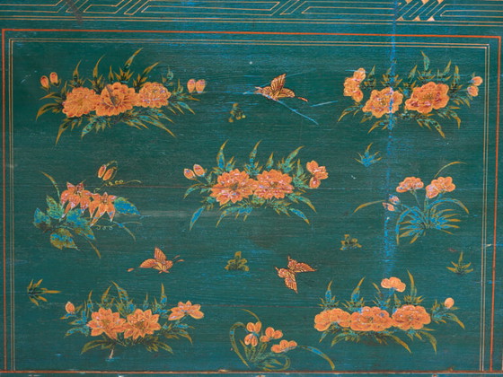 Baule policromo antico in legno di pino – Cina, circa 1900 – Armadi contenitori (photo 13 of 25)