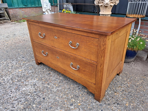 Image 1 of Antica cassettiera bassa, credenza tv-muebel, cassettone dim. 108x59cm e 65cm di altezza.