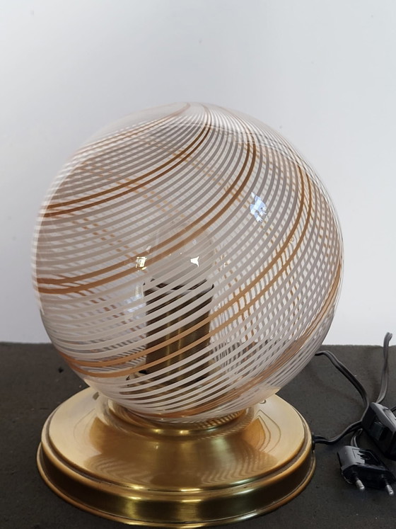 Murano Glass Lamp 60s-70s attributed to Venini – Venini?, Table lamps, Brass (photo 5 of 8)