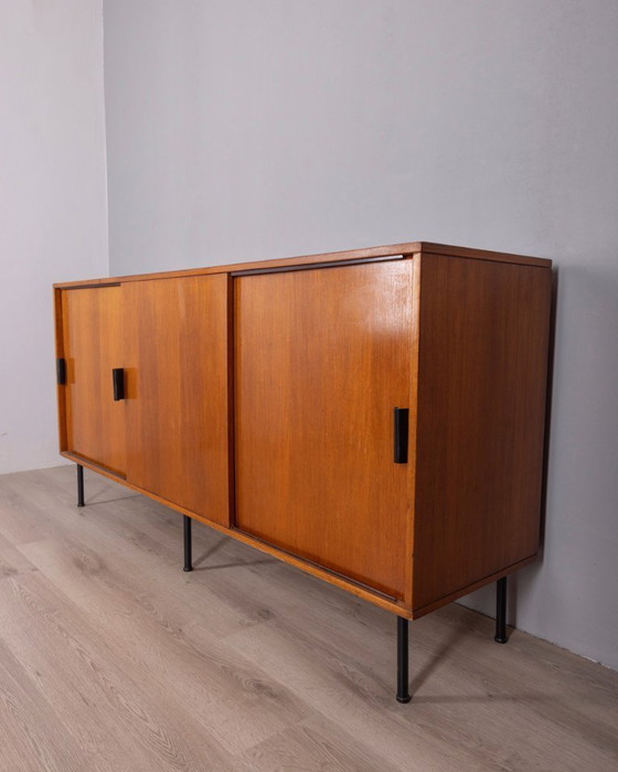 Image 1 of Vintage 1960s highboard in Italian-designed teak wood 