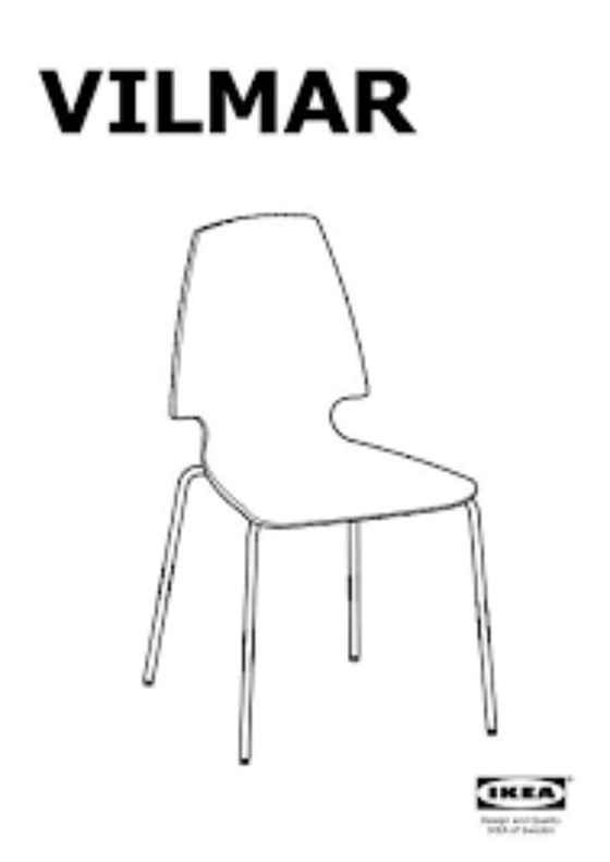Image 1 of 4 sillas witte stoelen / blancas Ikea Vilmar 