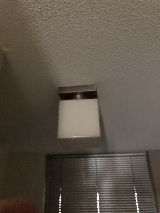 Image 1 of Art Deco Plafonnière Kubus Luxe - Opaalglas