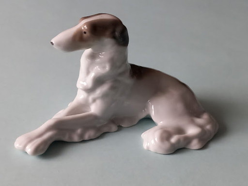 Chien en porcelaine vintage Metzler&Ortloff