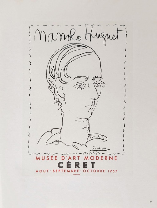 Pablo PICASSO AF 1957 - Affiche Manolo Hugnet 1959