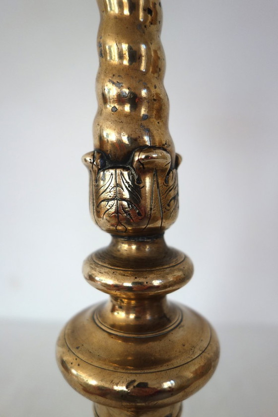 Image 1 of Kerzenständer aus vergoldeter Bronze, Frankreich, 17. Jahrhundert