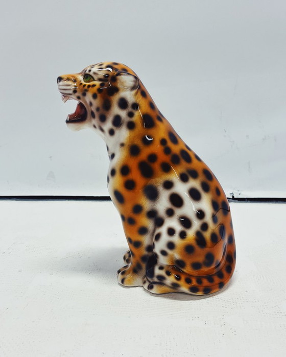 Image 1 of Leopardenskulptur aus Keramik