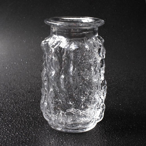 Vintage Pressed Glass Bubble Vase: Vladislav Urban Design, Czech Republic
