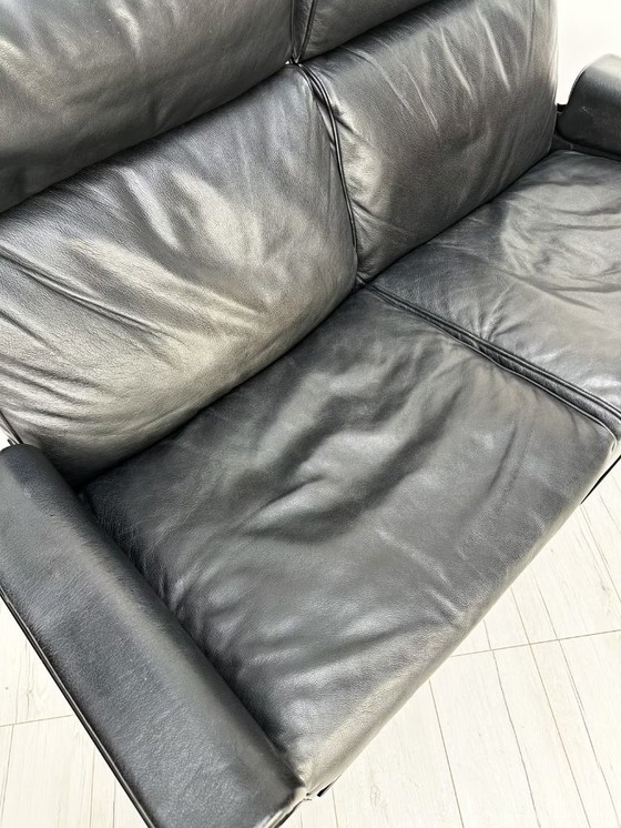 Image 1 of Divano a 2 posti in pelle vintage 620 di Dieter Rams per Vitsoe anni '70