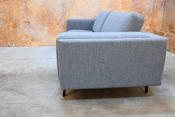 Grey fabric Leolux Bellice design sofa loose headrests, 3-5 seaters, Textile, Metal, Modern (photo 8 of 10)