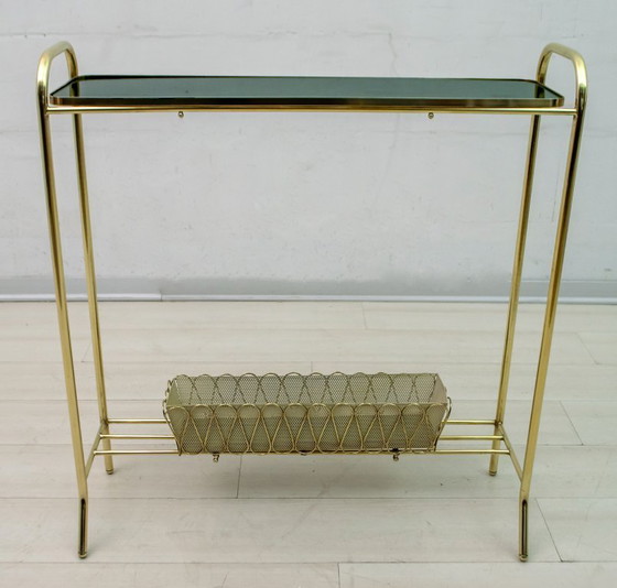 Image 1 of Fioriera a spirale in ottone attribuita a Gio Ponti, metà del secolo scorso, "Casa E Giardino".