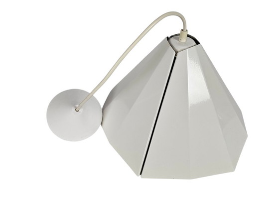 Image 1 of Lampes D-L Hollande - Suspension pyramidale - métal - blanc - années 80