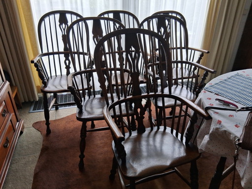 6 windsorstoelen