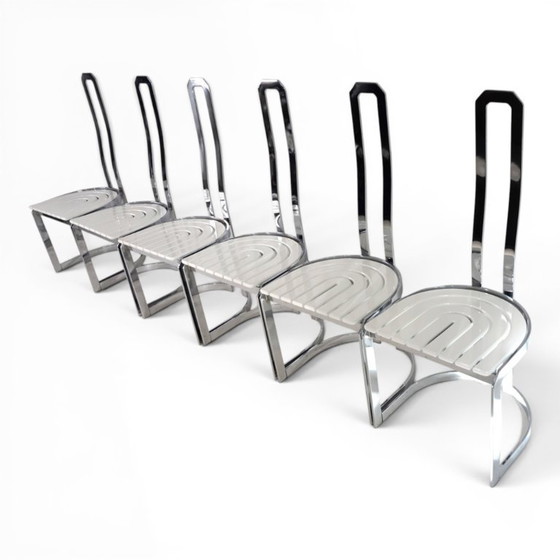 Image 1 of Set di 6 sedie da pranzo postmoderne Allmilmö, 1980