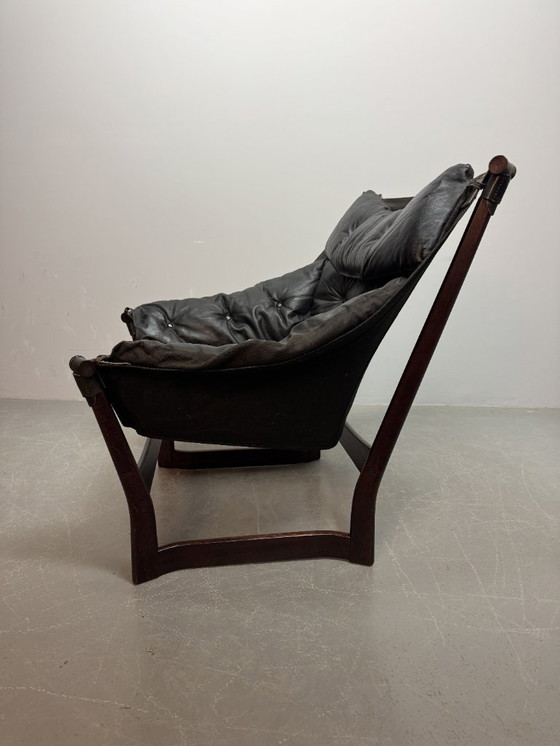 Image 1 of Mid-Century Design „Trega“ Sling Lounge Chairs von Tormod Alnæs für Sørlie Møbler, Norwegen, 1970er Jahre
