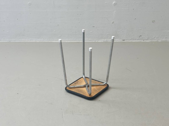 Image 1 of Tabouret Kelko avec assise en similicuir noir, années 1960