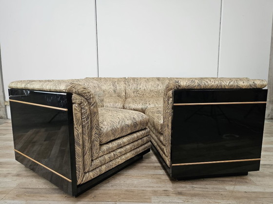 Pierre Cardin Modulares Sofa aus Seide und lackiertem Holz, 1970 – Modulare Sofas, Wood (photo 5 of 21)