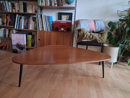 Tripod walnut coffee table