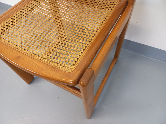 Image 1 of Vintage sled chair in beechwood and cane from the 70s and 80s