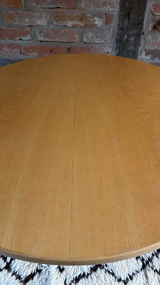 Image 1 of Mesa de reuniones original Thonet con estructura Eiffel de madera de haya, años 70, Glen Oliver Löw