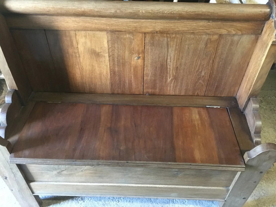 Oak and cherry chest bench – Benches, Vintage (photo 11 of 12)