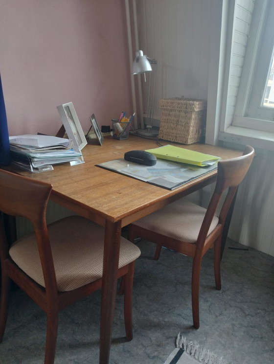 Image 1 of Juul Kristensen JK Denmark two (2) vintage upholstered dining chairs