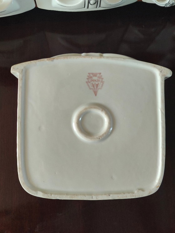 Image 1 of Armario para especias Art Déco antiguo con reloj en funcionamiento