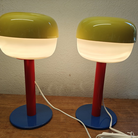 Image 1 of Unique and new table lamp set – rare color combination – postmodern style