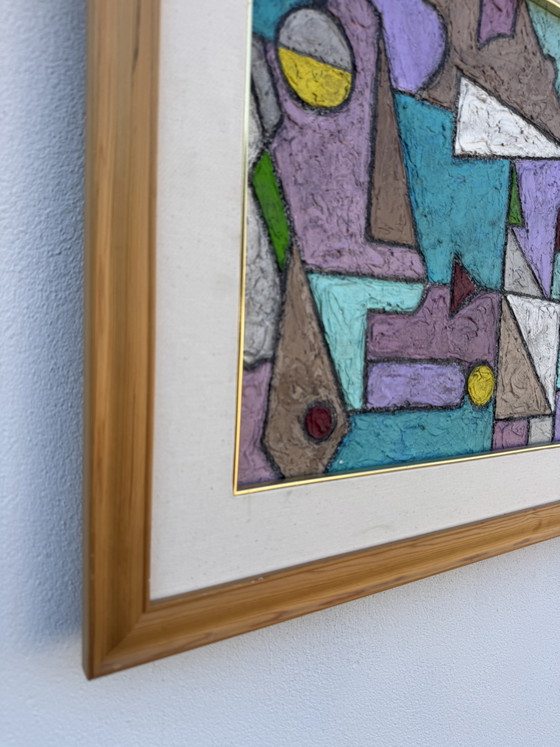 Colorful Geometric Abstract Painting – Paintings & Drawings, Canvas (photo 6 of 14)