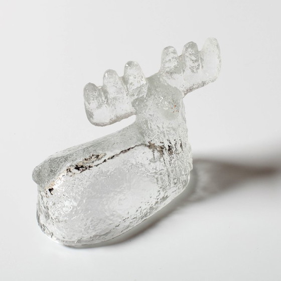 Image 1 of Vintage Pressed Glass Deer Figurine: Pavel Panek Design, Czech Bohemia