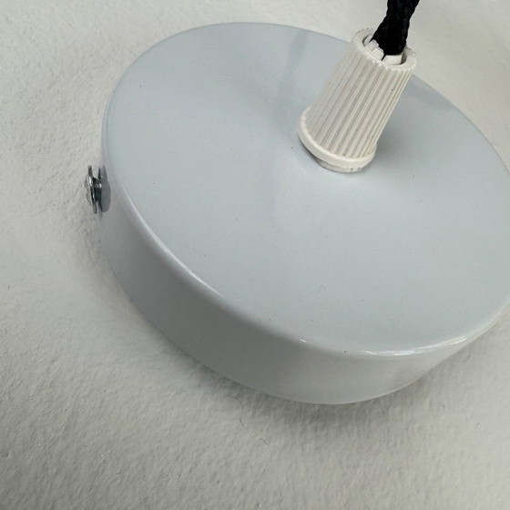 Image 1 of PAIRE D’ANCIENNES SUSPENSIONS RONDES EN VERRE VINTAGE 