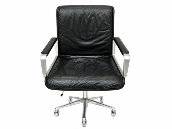 Wilkhahn Delta 2000 bureaustoel – leer & aluminium – designklassieker – Wilkhan, Draaistoelen, Leather (photo 2 of 10)