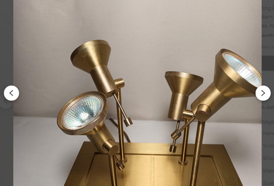 Image 1 of Ceiling Light, Table lamp, Postmodern, Mid Century Modern, Sische-Germany attr, Flush Mount, Satined Brass, multi-directional, r