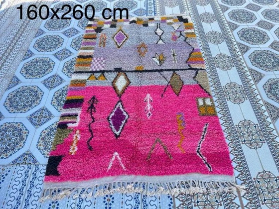 Image 1 of Authentischer Azilal-Berberteppich – Einzigartiges handgefertigtes Stück – Leuchtende Farben & abstrakte Muster