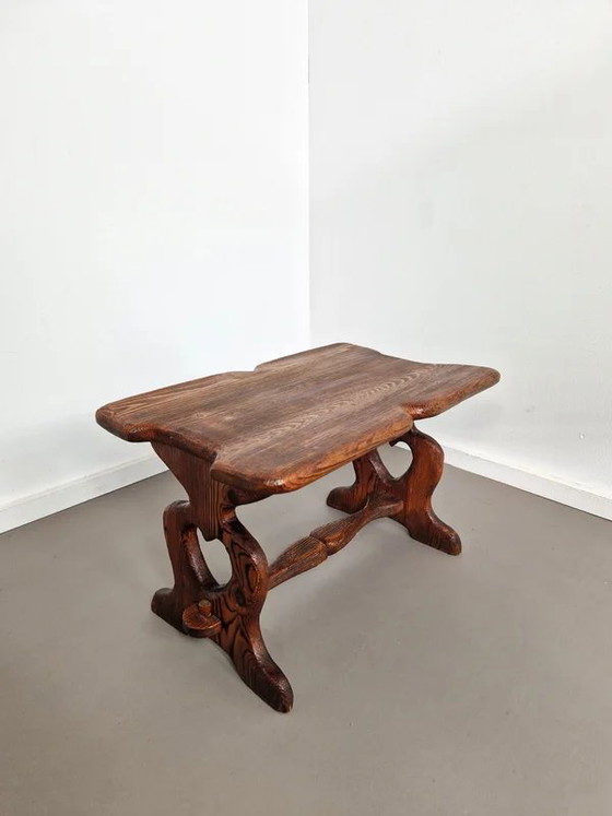 Vintage 'Heart' Side Table | 1960s, Wood, Brown (photo 11 of 12)