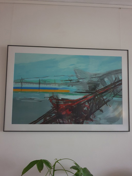 Bert Bruijn Serigrafía Ferrocarril